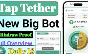 TapTether Bot - Tap Tap Earning - USD Earning Telegram Bot - 10% Affiliate Marketing Program